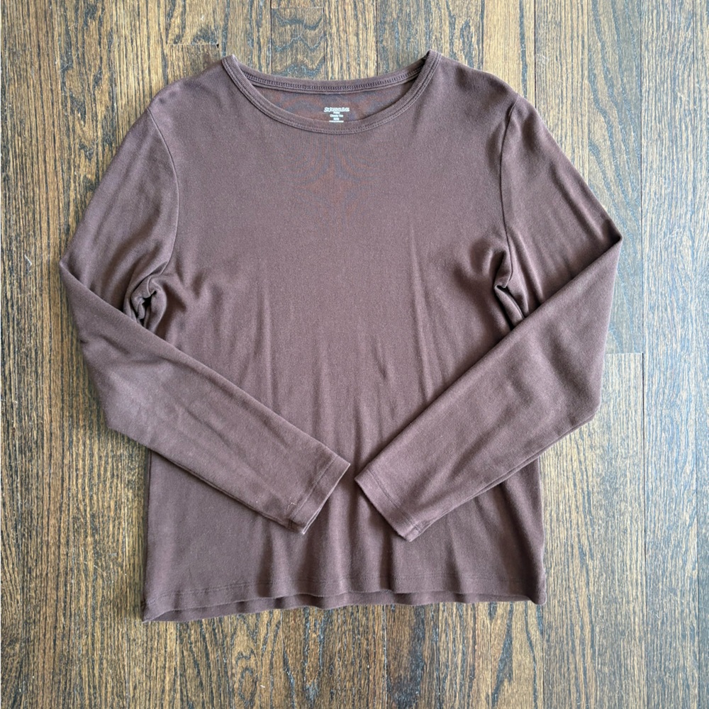 Brown Long Sleeve Top